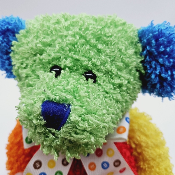 MARS | 2006 M&M'S world curly hair color block plush stuffed bear toy - Picture 2 of 7